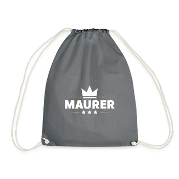 Maurer Beruf - Turnbeutel - Grau - Vorne