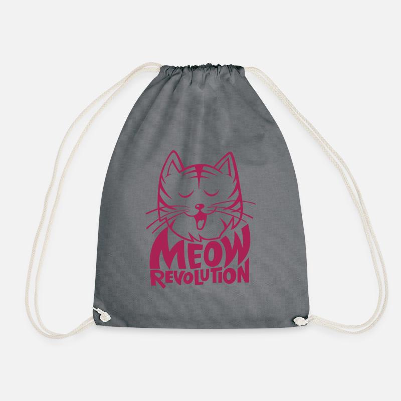 Miau-Revolution. Magenta Version - Turnbeutel - Grau