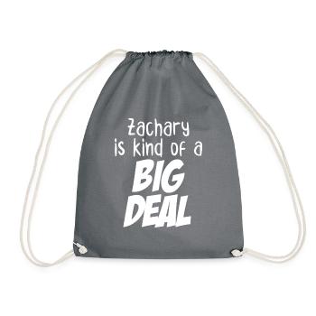 Zachary is Kind of a Big Deal - Drawstring Bag - grey - Front
