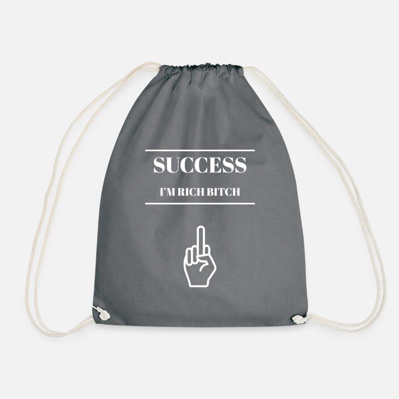 GET RICH - Turnbeutel - Grau