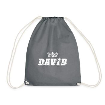 David - Drawstring Bag - grey - Front