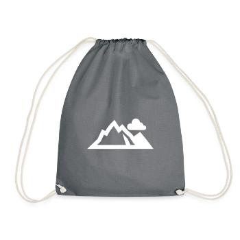 Berge Mountains Silhouette - Drawstring Bag - grey - Front