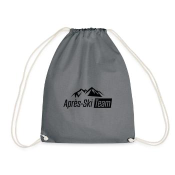 apres ski team mountains - Drawstring Bag - grey - Front