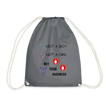 Tee-shirt non binaire - Sac de sport léger - gris - Devant