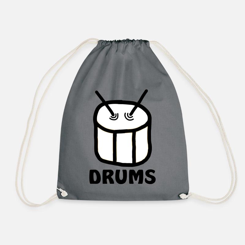 drums drums band music drum - Drawstring Bag - grey