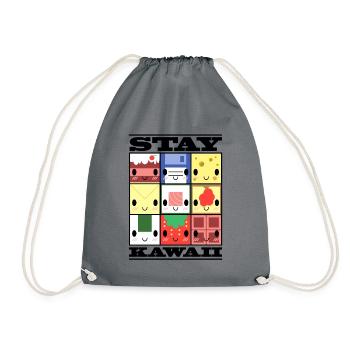 STAY KAWAII - Drawstring Bag - grey - Front