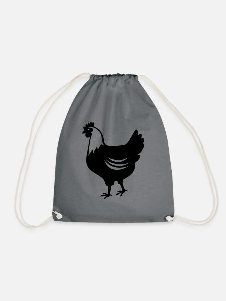 Huhn - Henne - Turnbeutel - Grau