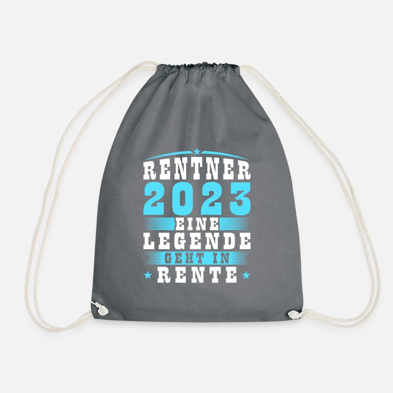 Ruhestand 2023 Rentner - Turnbeutel - Grau