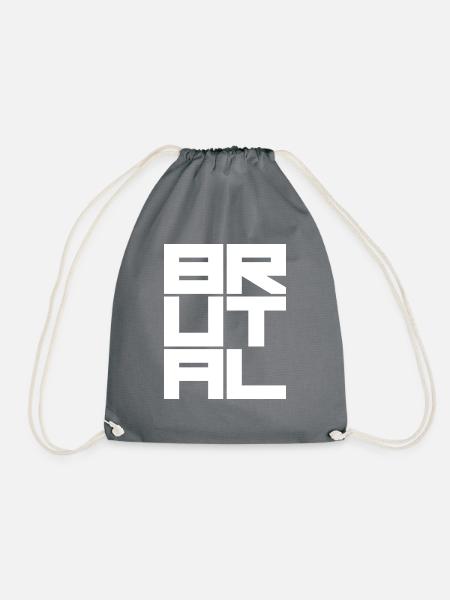 Mutiges brutales Design - Turnbeutel - Grau