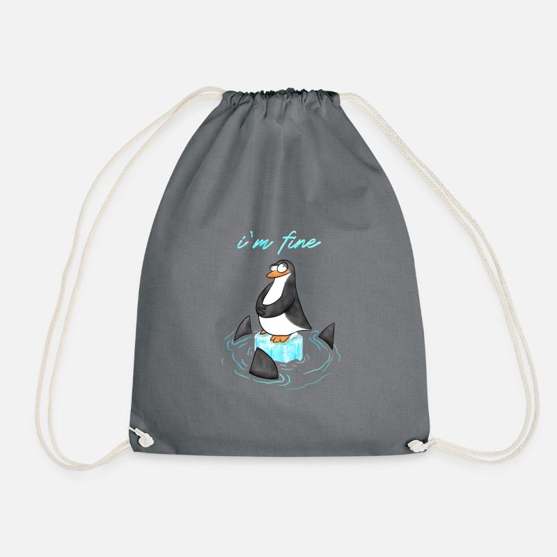 I´m fine - Drawstring Bag - grey