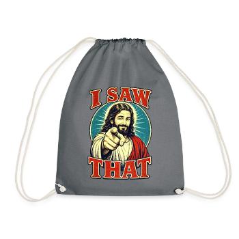 JESUS SAW THAT - Turnbeutel - Grau - Vorne