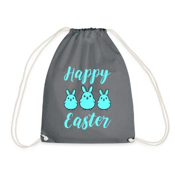 Joyeux lapins de Pâques - Sac de sport léger - gris - Devant