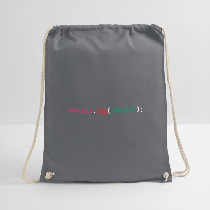 Developer javascript web humor funny Drawstring Bag