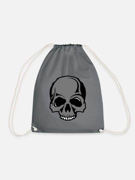 skull skull 1511246 - Drawstring Bag - grey