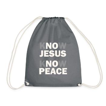 Inspirational Christian No Jesus No Peace - Sac de sport léger - gris - Devant