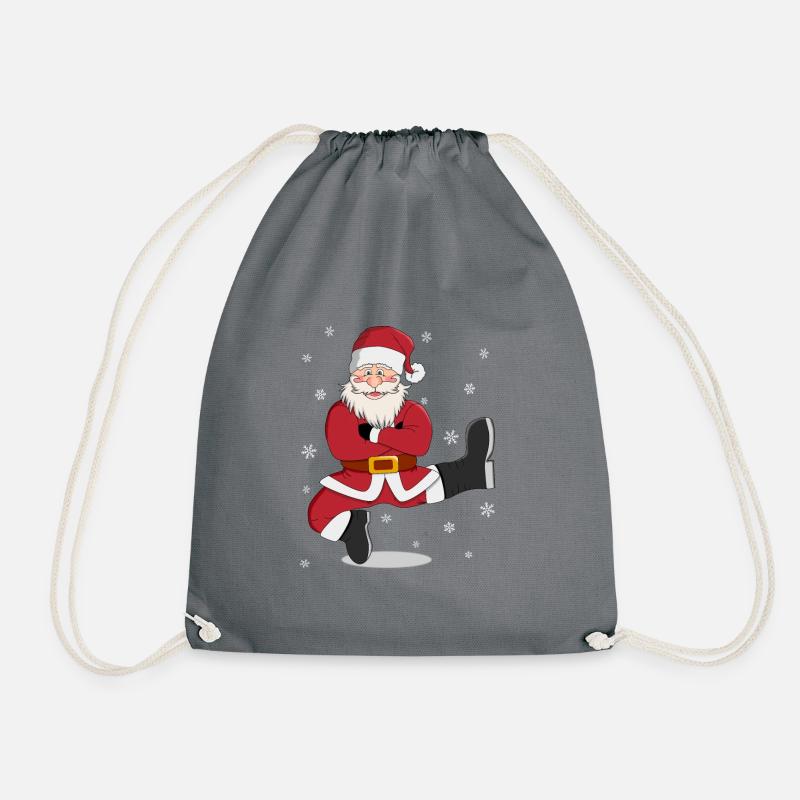 Weihnachtsmann - Turnbeutel - Grau