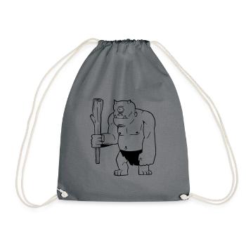 Cyclops Troll Encounter - Drawstring Bag - grey - Front