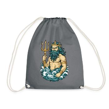 Poseidon - Drawstring Bag - grey - Front