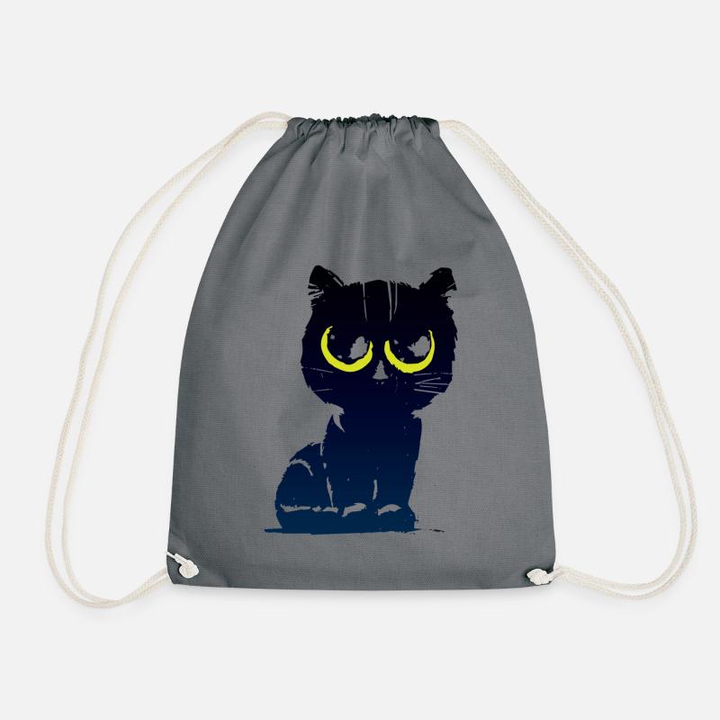 Black Cat 2 - Turnbeutel - Grau