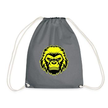 Icône de portrait de tête de gorille - Sac de sport léger - gris - Devant