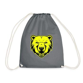 Polar Bear Head Portrait Animal Polar Bear Symbol - Drawstring Bag - grey - Front