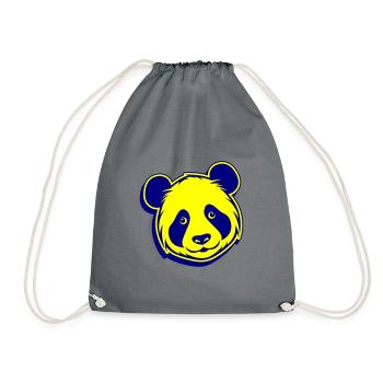 Tête de panda - Sac de sport léger - gris - Devant