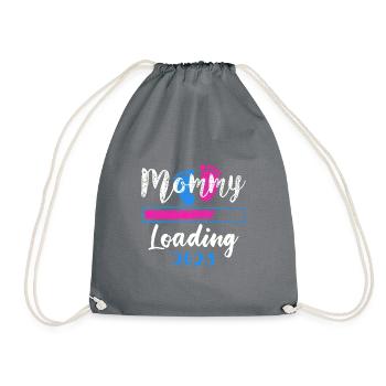 Mama loading 2023, werdende Mutter 2023 - Turnbeutel - Grau - Vorne