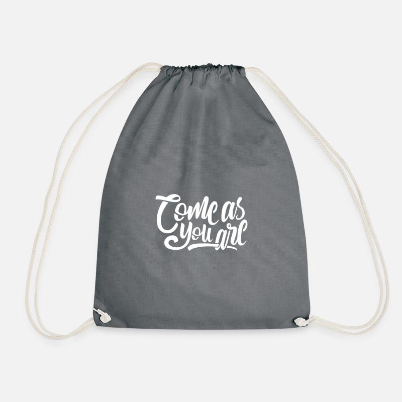 Come As You Are - Drawstring Bag - grey