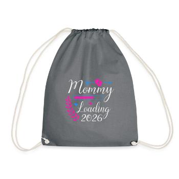Mommy Loading Annonce de grossesse 2026 - Sac de sport léger - gris - Devant