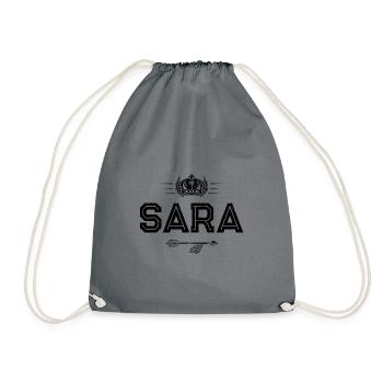 Sara - Drawstring Bag - grey - Front