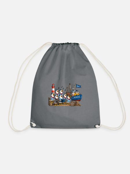 Seemöwen Chor - Turnbeutel - Grau