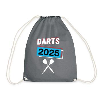 Dart 2025 Darter Dartspieler Darts Spiel Darten - Turnbeutel - Grau - Vorne