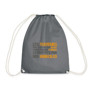 Les rumeurs sont crées par des jaloux - Sac de sport léger - gris - Devant