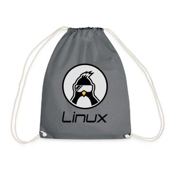 linux - Turnbeutel - Grau - Vorne