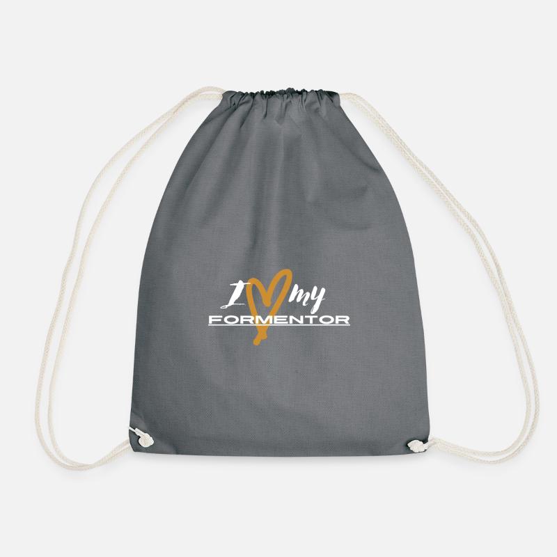 Formentor love - Drawstring Bag - grey