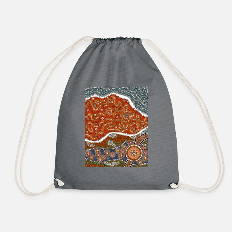 Salt flats - Drawstring Bag - grey