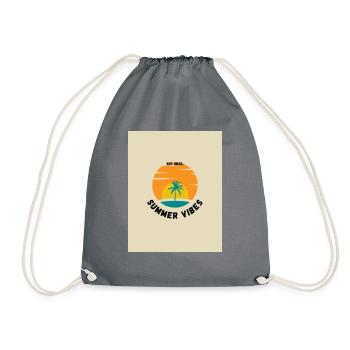 summer vibes - Turnbeutel - Grau - Vorne