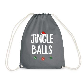 Jingle Balls - Drawstring Bag - grey - Front