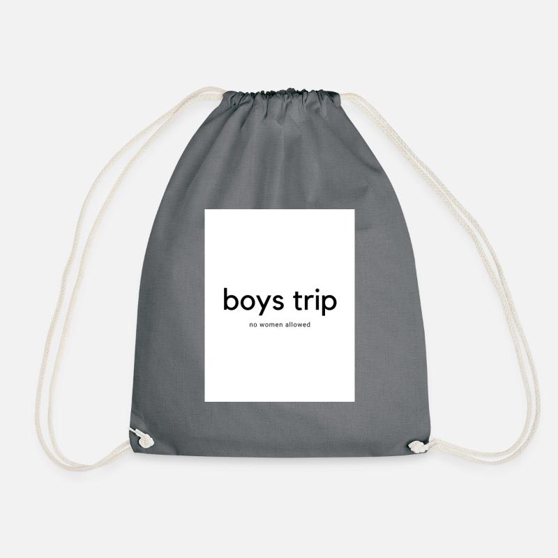 boys trip - Turnbeutel - Grau