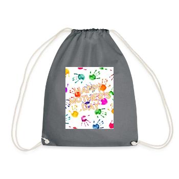Happy Mother s Day - Drawstring Bag - grey - Front
