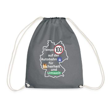 Deutschland 100 - Turnbeutel - Grau - Vorne