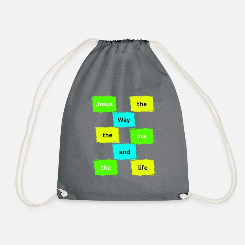 Jesus the way colour - Drawstring Bag - grey