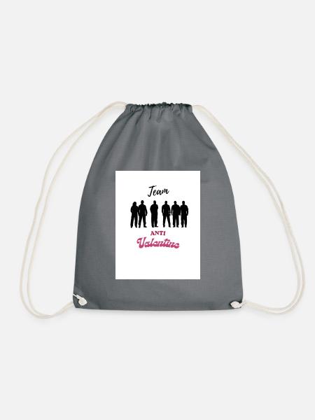 Team Anti Valentin - Turnbeutel - Grau