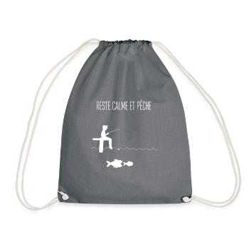 Reste calme et pêche - Sac de sport léger - gris - Devant