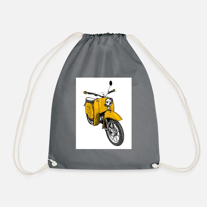 Die Schwalbenfahrer-Tasse (gelb) - Turnbeutel - Grau