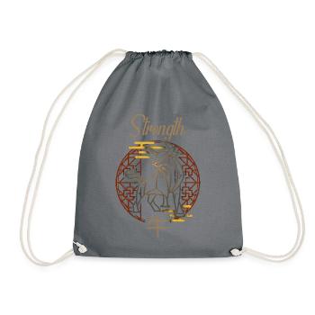 Animaux du zodiaque chinois Astrologie Bœuf géométrique Atti - Sac de sport léger - gris - Devant