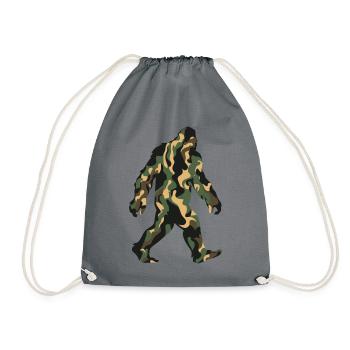 Camouflage Sasquatch Stride - Drawstring Bag - grey - Front