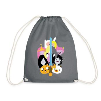 Adventure Time Group - Drawstring Bag - grey - Front