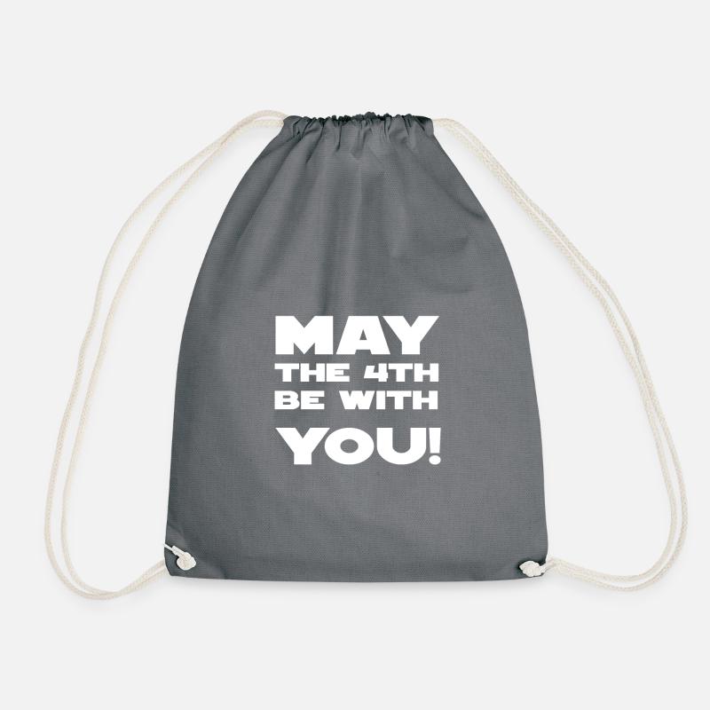 may the 4th be with u - t-shirt - Turnbeutel - Grau