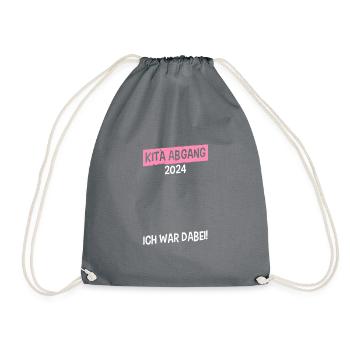 Kita Abgang Kita Abgänger 2024 - Turnbeutel - Grau - Vorne